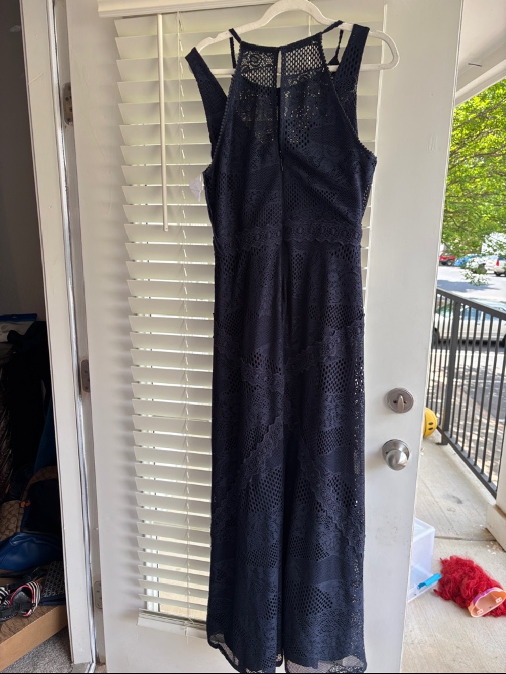 Navy blue lace dress